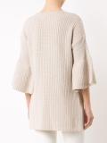 V-neck knitted blouse