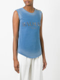 logo print tank top