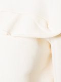 slit sleeves ruffled sweatshirt