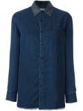 contrasting collar denim shirt