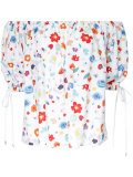 printed off shoulder blouse 