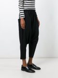 drop-crotch cropped trousers