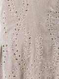 perforated detailing flared dress
