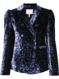 floral pattern fitted blazer