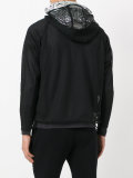 layered fishnet sports hoodie