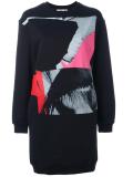 wing collage sweatshirt dress