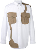 contrast patch shirt