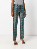 geometric print trousers