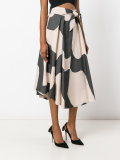 wavy print full skirt