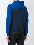 colour block hooded jacket