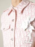 monogram print denim jacket