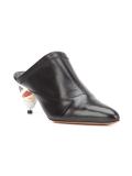 panelled heel mules