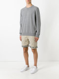 embossed logo sweatshirt