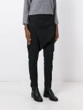 drop crotch slim pants 