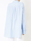 oversized candy stripe shirt