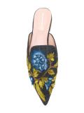 embroidered floral mules 