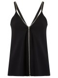 zip detail blouse