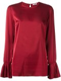 pleated cuff blouse
