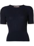 ribbed detail knitted top