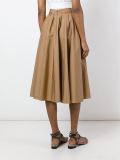 pleated flared skirt