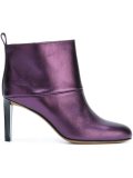metallic ankle boots