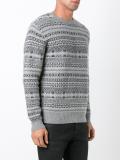 intarsia crew neck jumper