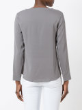 long-sleeved top with scoop neckline