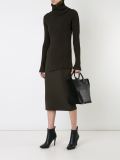 crepe knit rib cropped tunic