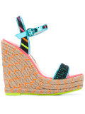 Lusita Stripes wedge sandals