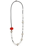multiple spheres long necklace