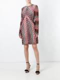multi-print longsleeved dress