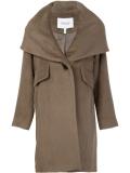 hooded shawl collar coat