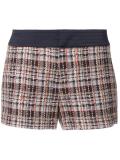 plaid tweed shorts