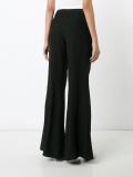 slit leg flared trousers 