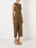 V-neck printed cropped jumpsuit