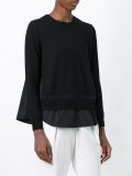 layered effect knit sweater