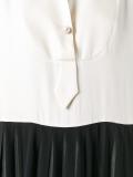pleated skirt monochrome shirt dress