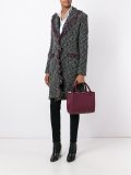 fringed bouclé knit coat