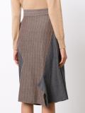 asymmetric pinstripe skirt