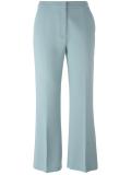 pleated cropped trousers