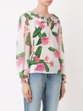 front lace up floral tunic