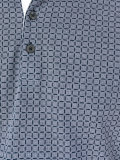 grid pattern polo shirt