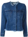 raw-edge denim jacket 