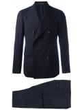 double-breasted pinstripe two-piece suit