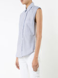 pinstripe sleeveless shirt