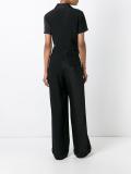 draped front shirt jumpsuit