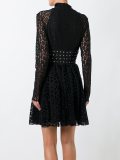 lace flared mini dress