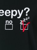 'sleepy'印花T恤