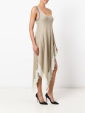 asymmetric knitted vest dress