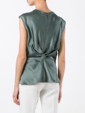Romney pleated front top